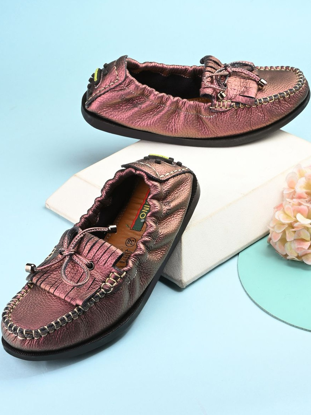 Valentino Women Rose Leather Casual Shoes