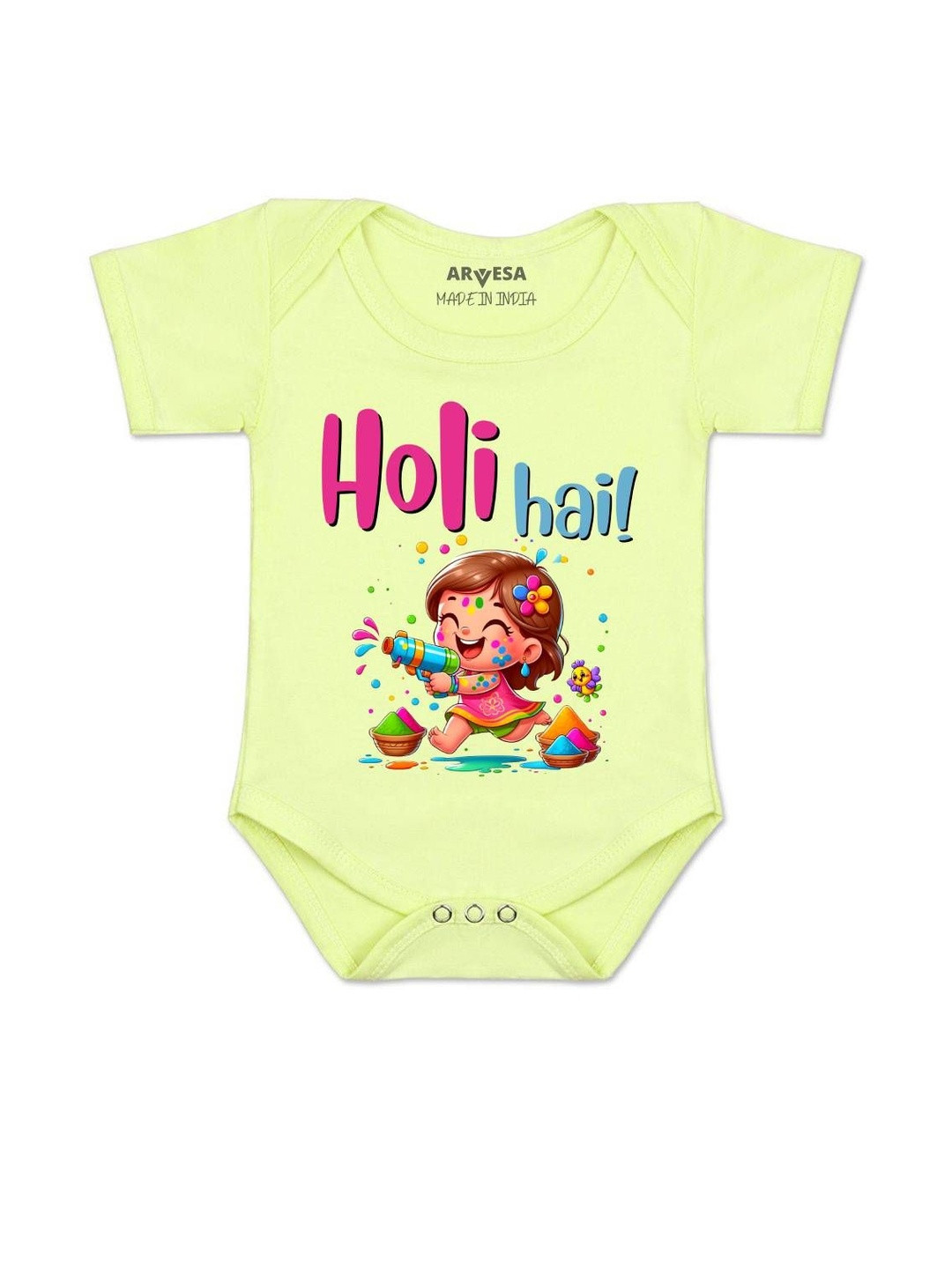 Holi Hai Printed Romper