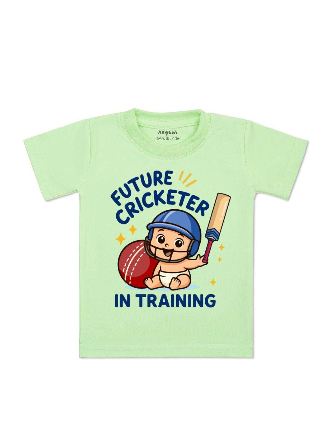 Future Cricketer In Training Printed Kids Tshirt
