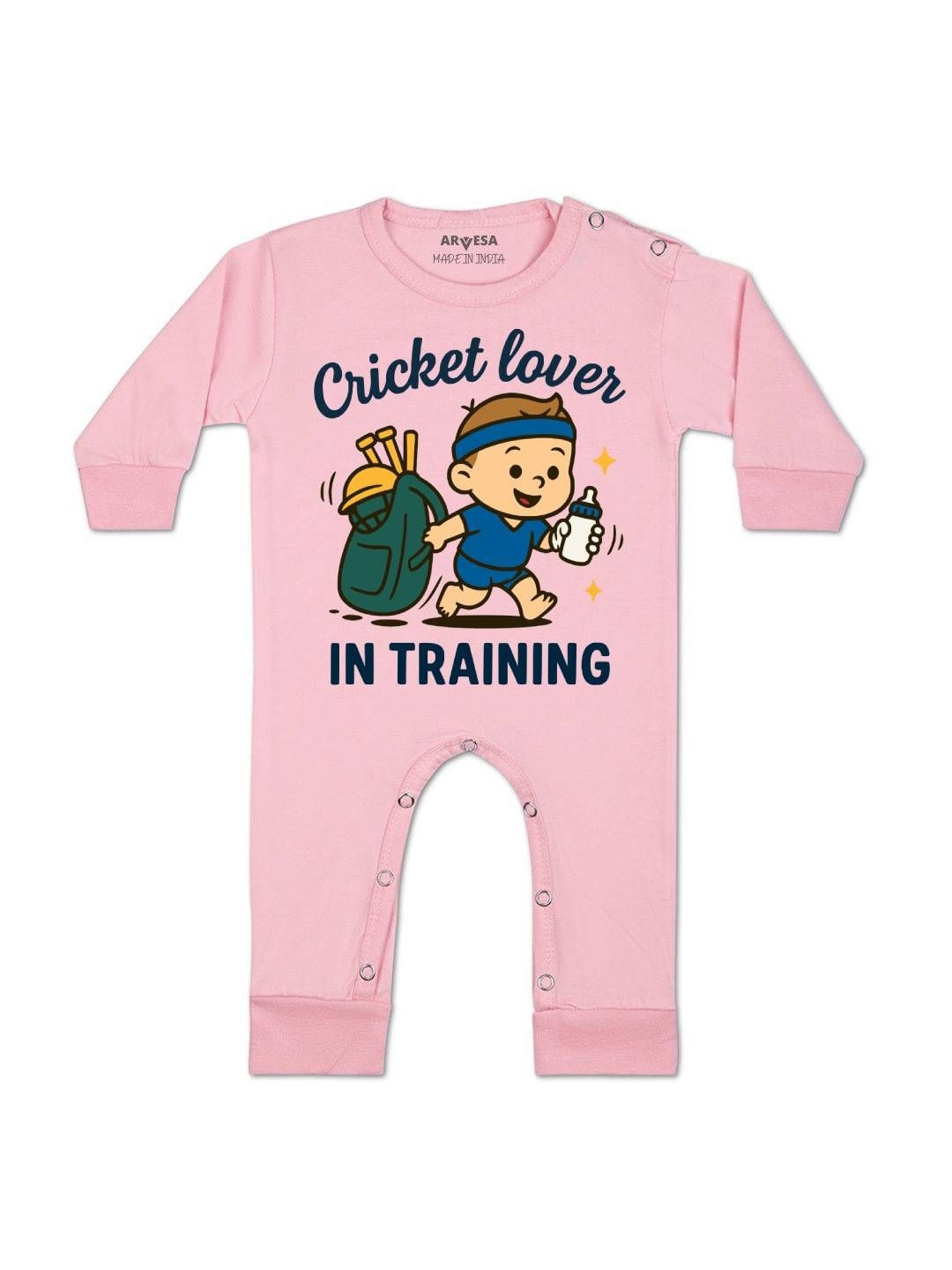 Cricket Lover Printed Baby Rompers