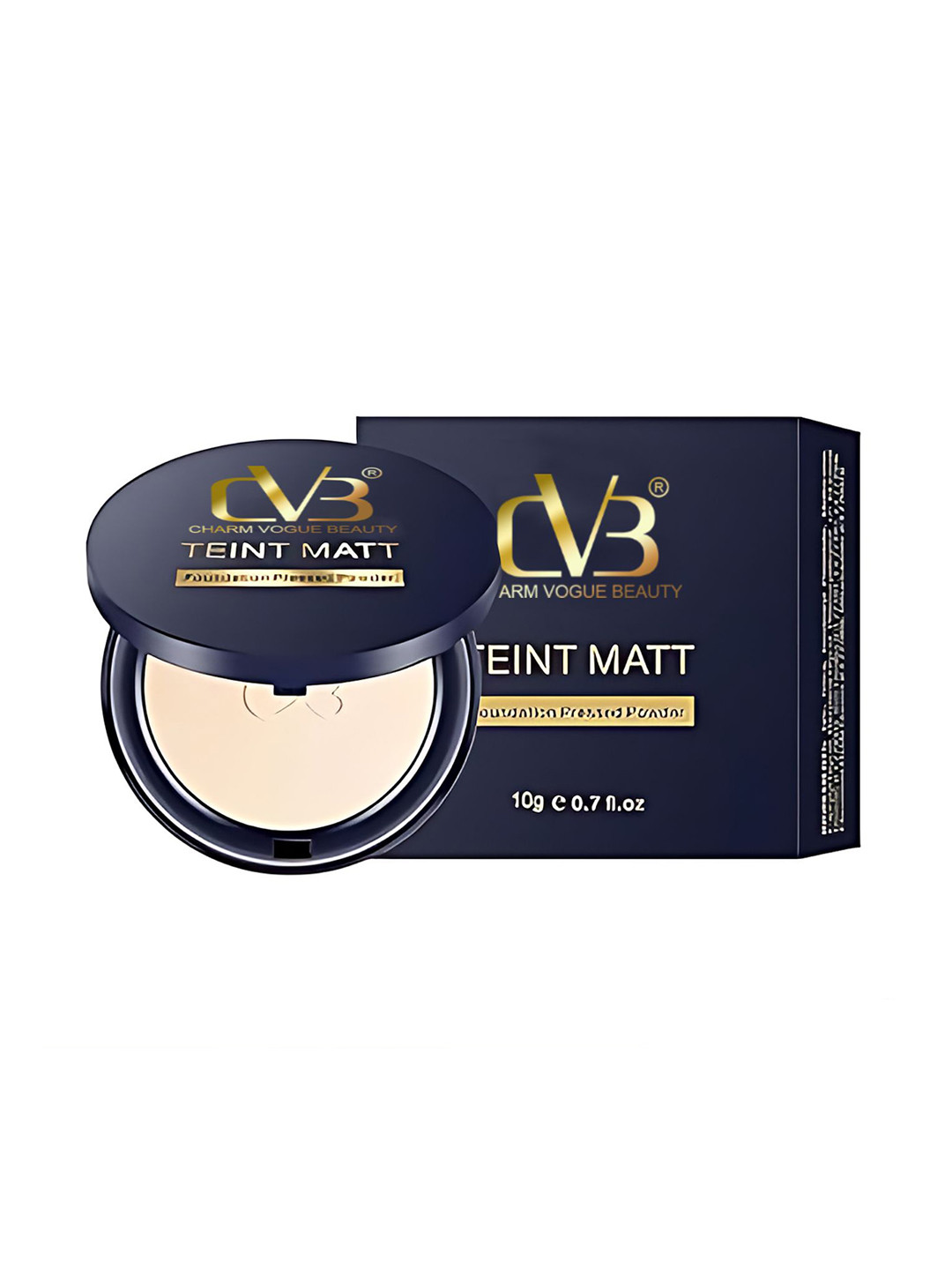 CVB 2 In 1 Teint Matt Foundation Pressed Compact Powder - Natural Nude 04