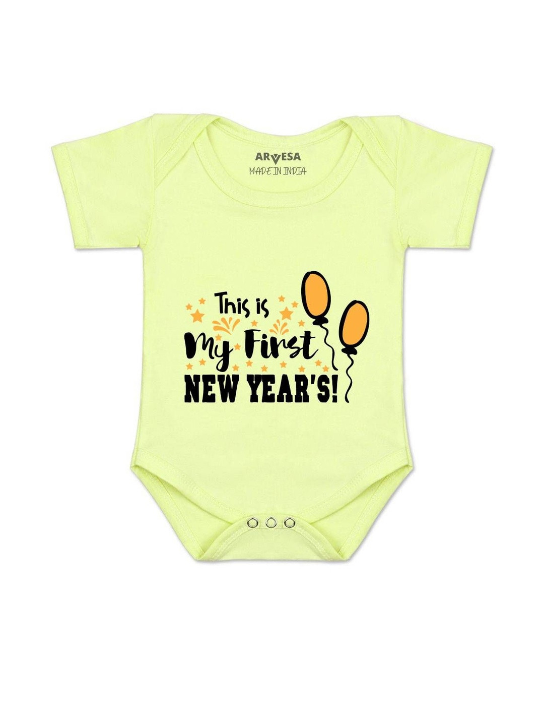 My First New Year Printed Romper