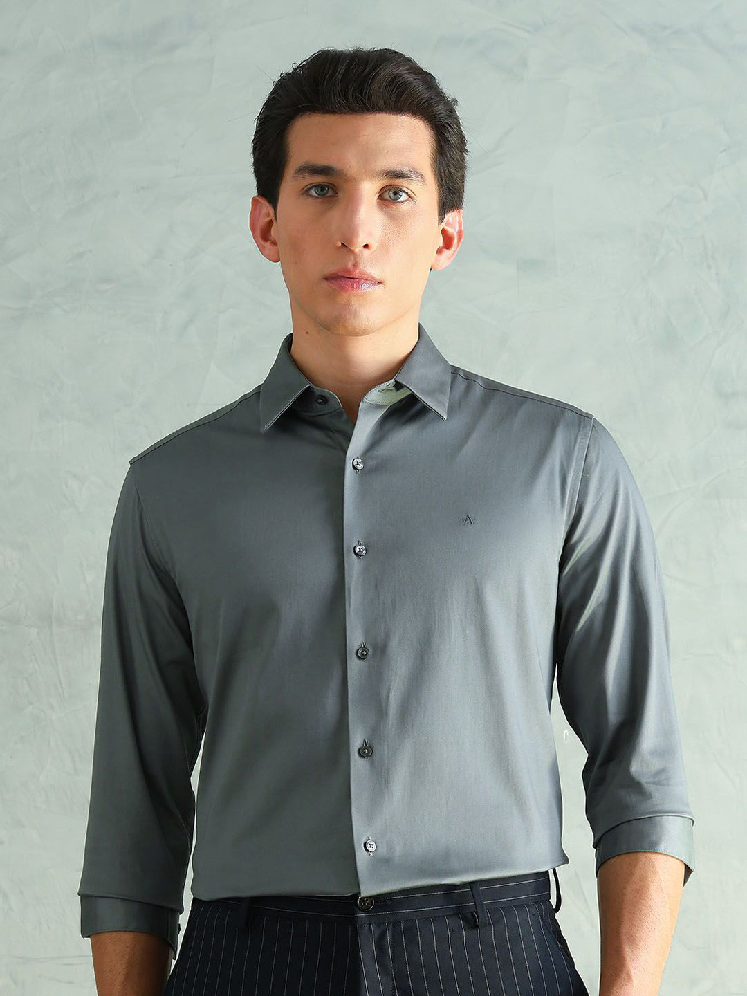 Arrow New York Smart Slim Fit Spread Collar Formal Shirt