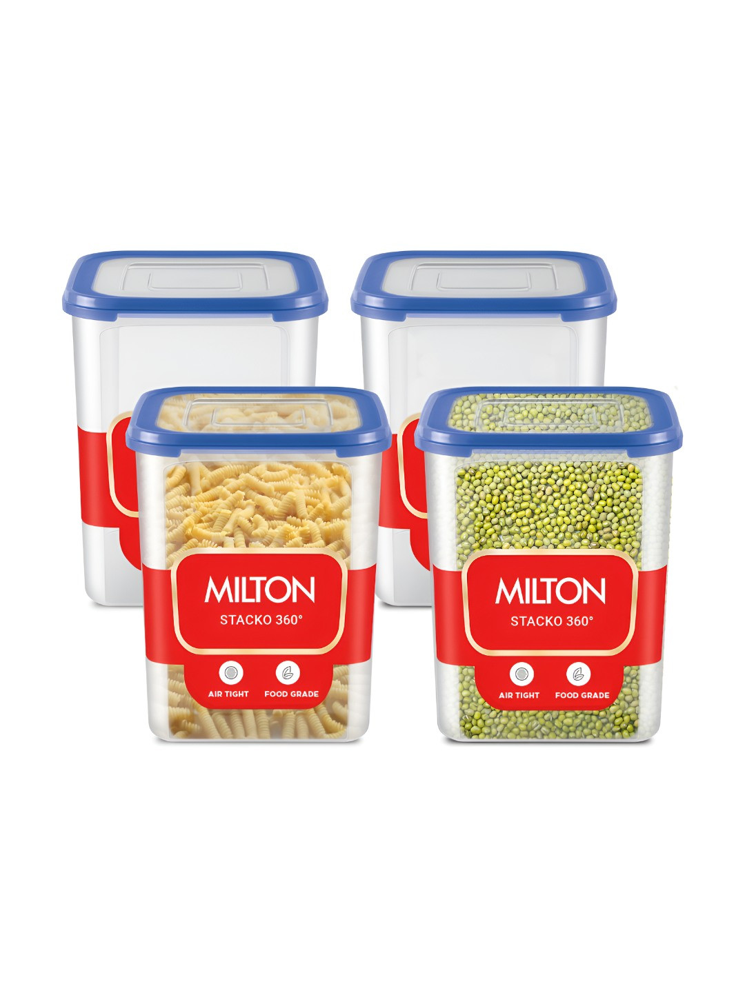 Milton Blue 4 Pieces Dishwasher And Microwave Safe Core Container