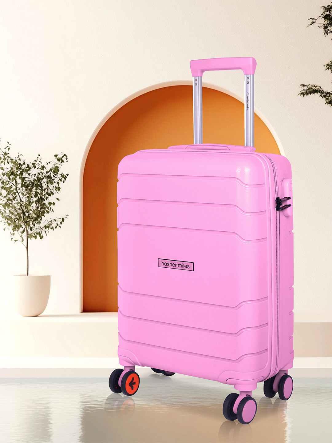 Nasher Miles Lisbon Textured Hard-Sided Small Trolley Bag - 45.0 L