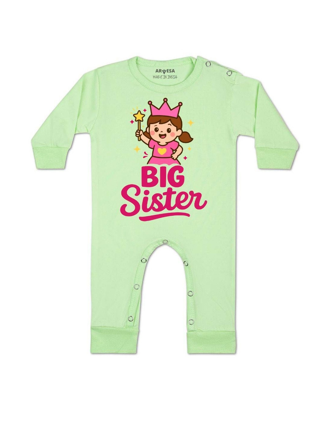 Big Sister Printed Baby Rompers