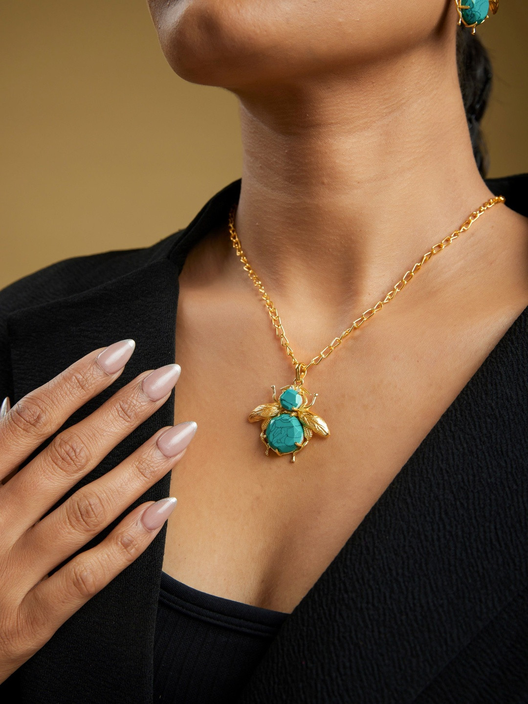 Amossh 18K Gold-Plated Anti Tarnish Necklace