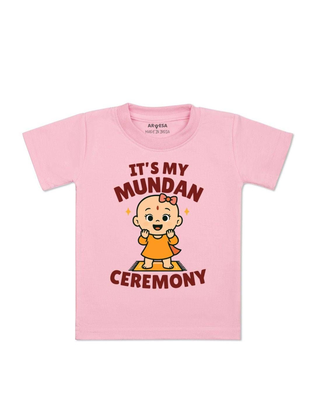 Its Mundan Ceremony Printed Kids Tshirt