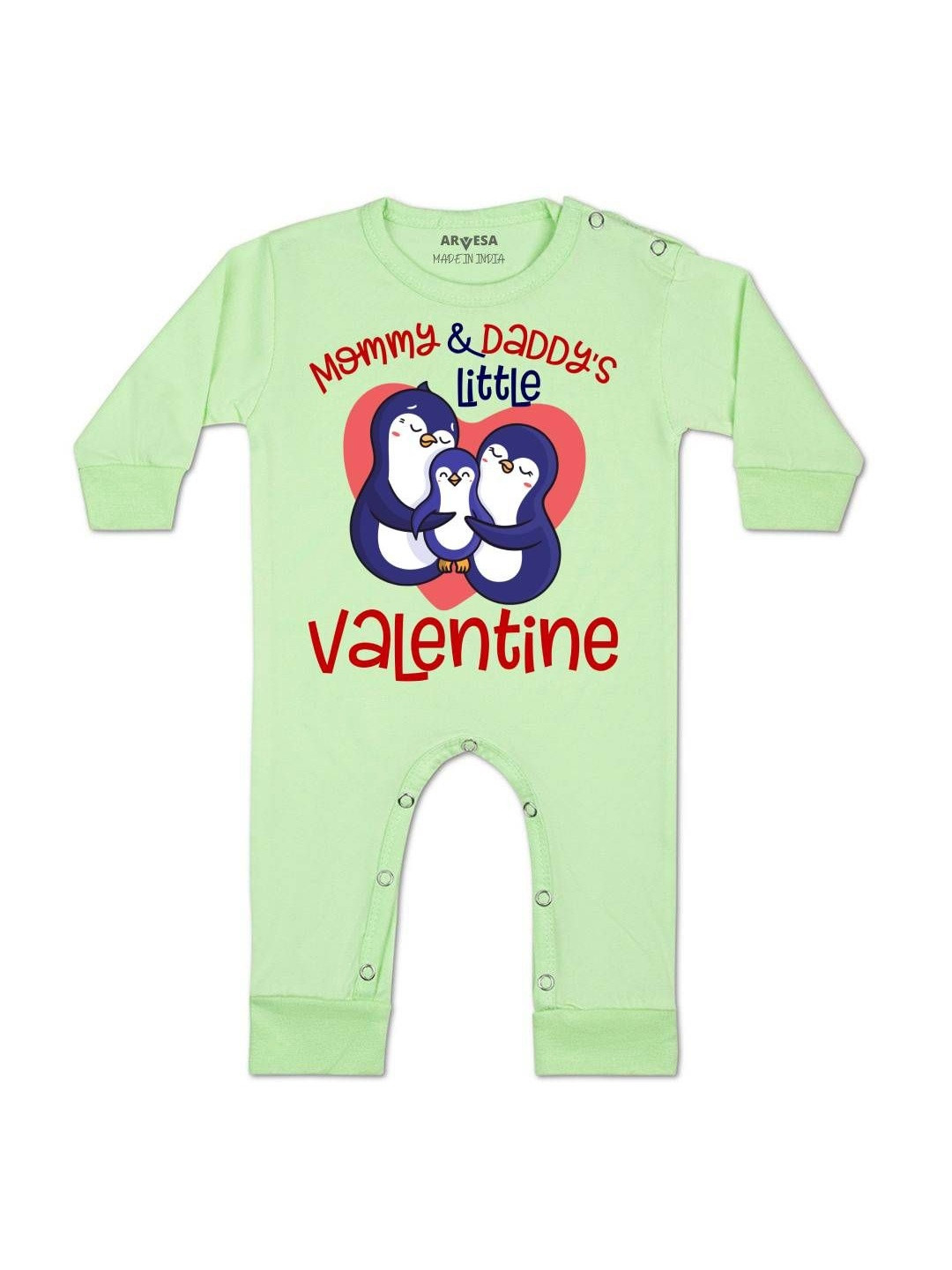 Mommy And Daddy Little Valentine Printed Baby Rompers