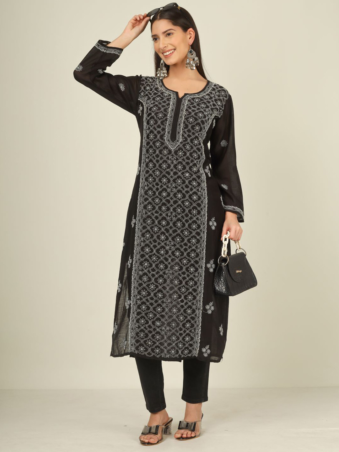 WINK&WISH Embroidered Cotton Kurta