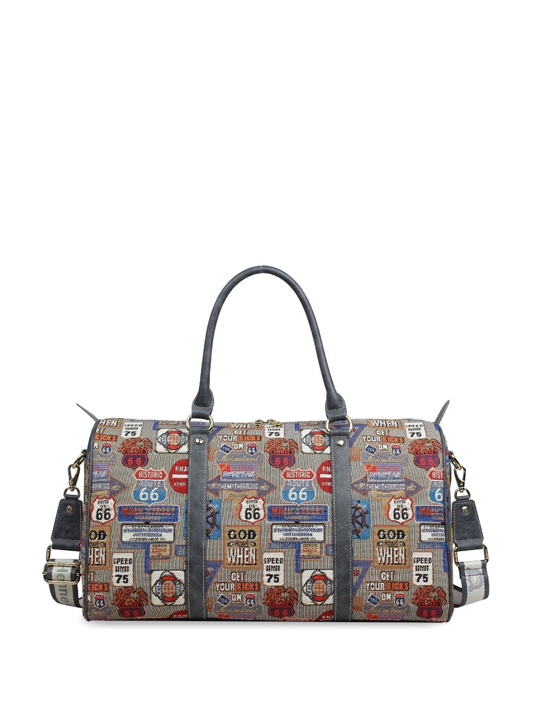 Henney Bear Printed Medium Duffel Bag