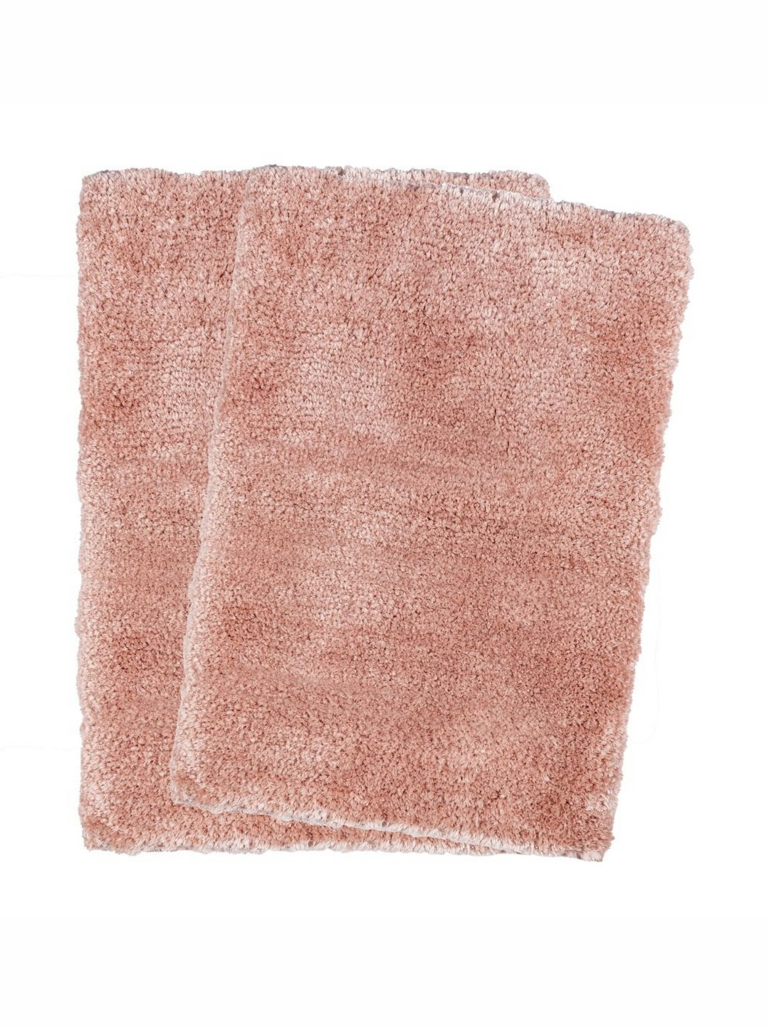 Saral Home Tris Peach 2 Pieces Soft Thick Microfiber Anti-Skid Bath Mats