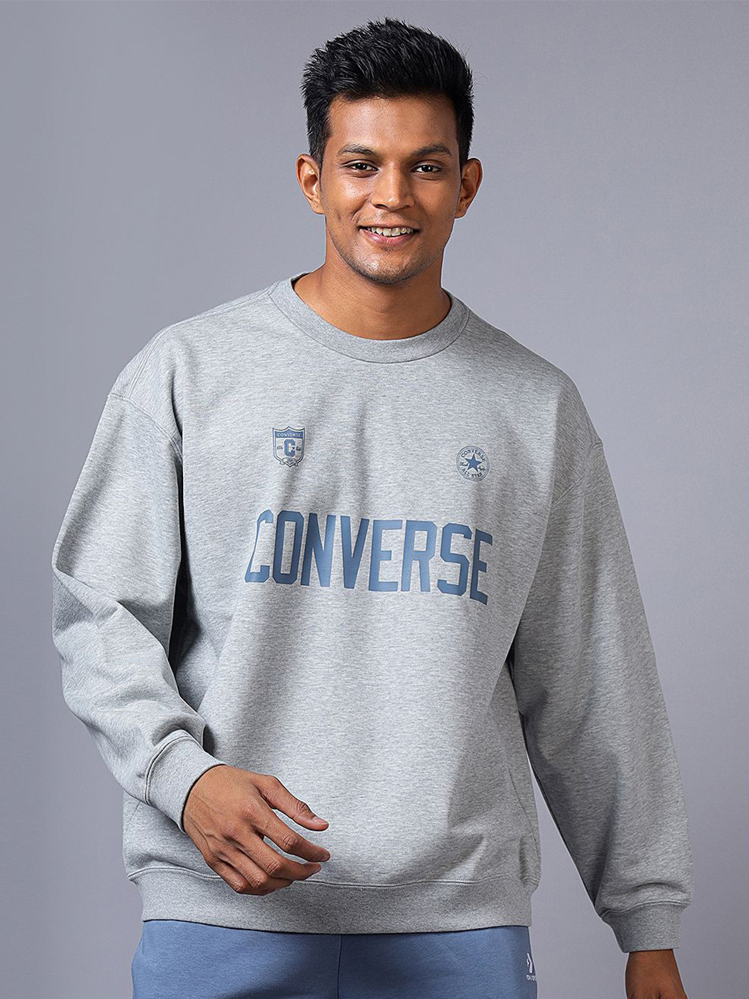 Converse Retro Soccer Men Typography Printed Sweatshirt