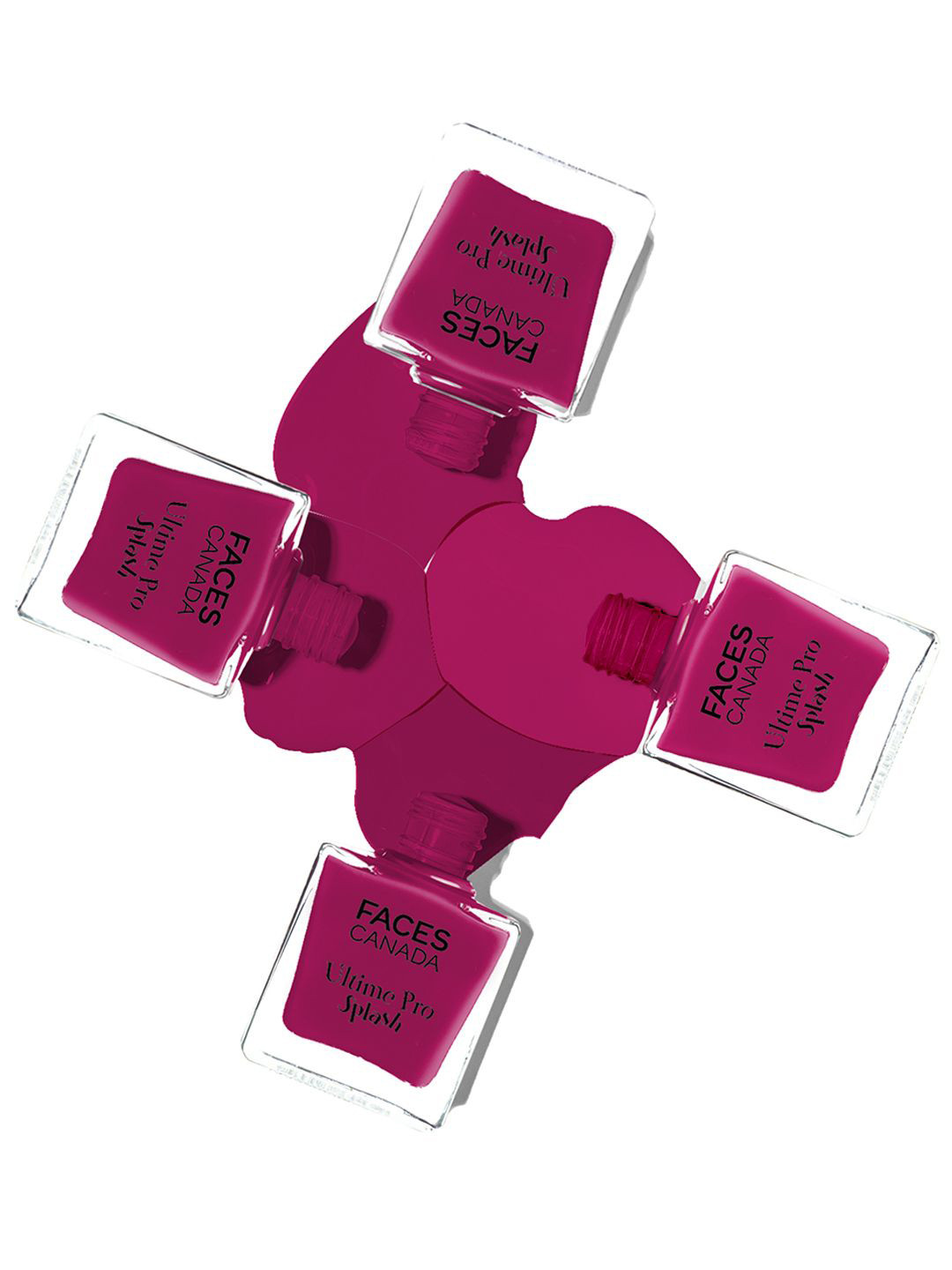 FACES CANADA Set Of 4 Ultime Pro Splash Nail Enamel - 8 ml Each - Pink Flemenco 21