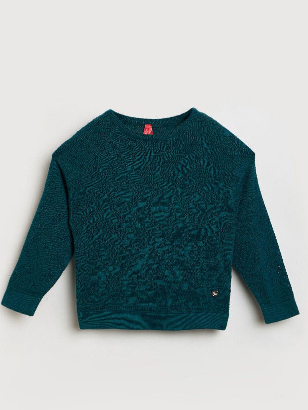 Blue Giraffe Kids-Girls Long Sleeves Round Neck Cotton T-shirt