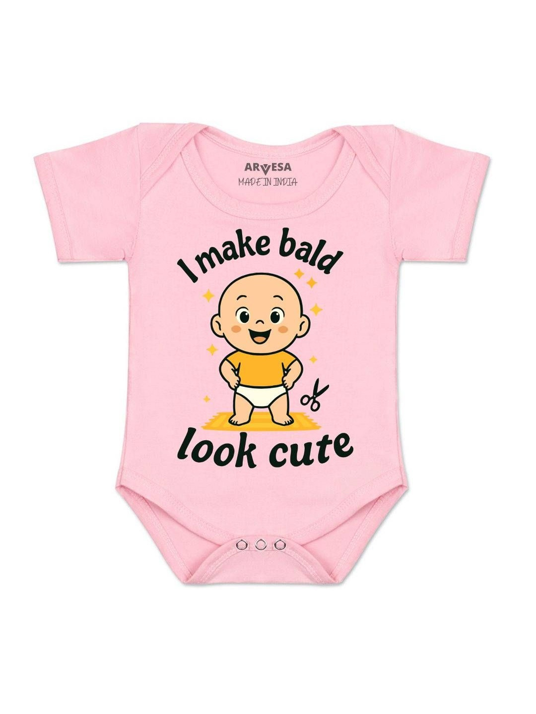 I Make Bald Look Cute Printed Romper