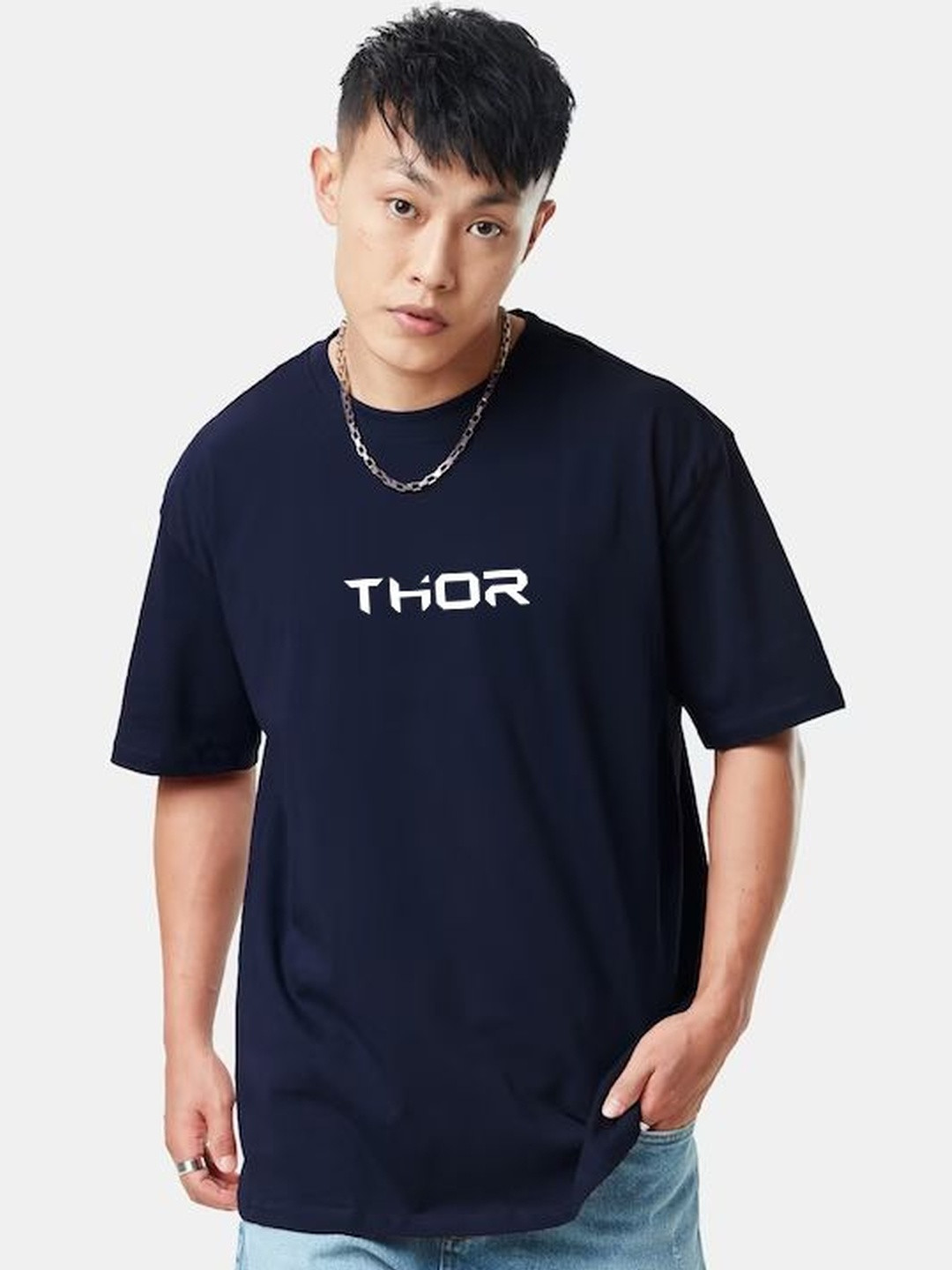 Thor Typography Printed Pure Cotton Regular Fit T-shirt