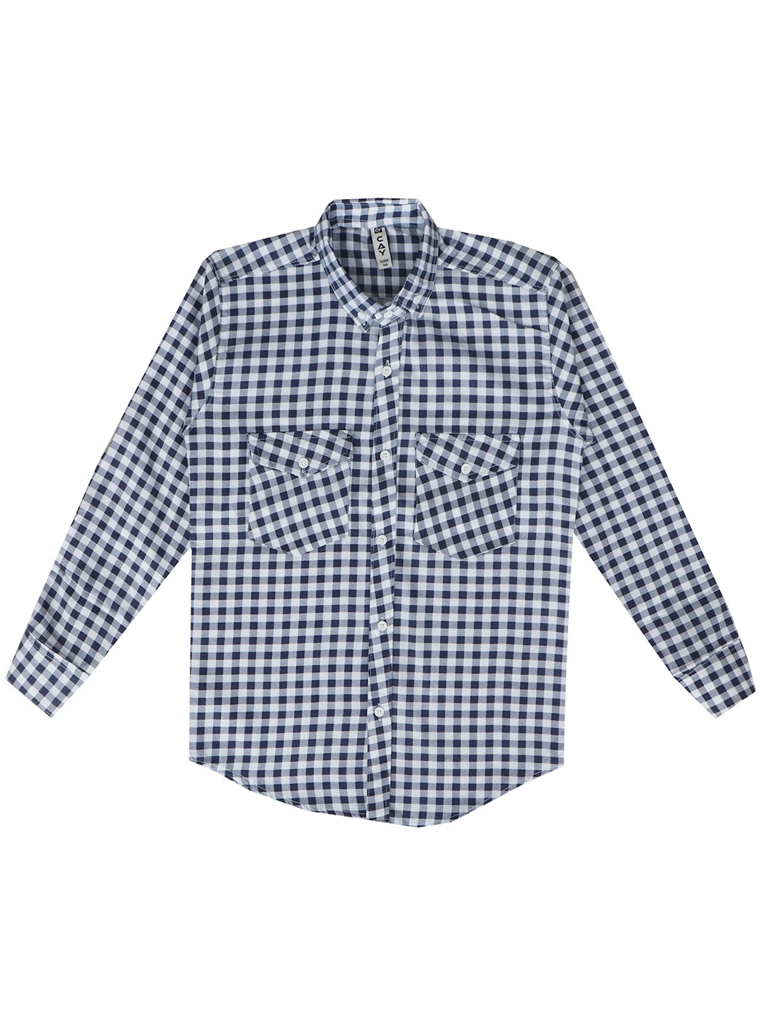 CAY Boys Standard Checked Button-Down Collar Cotton Casual Shirt