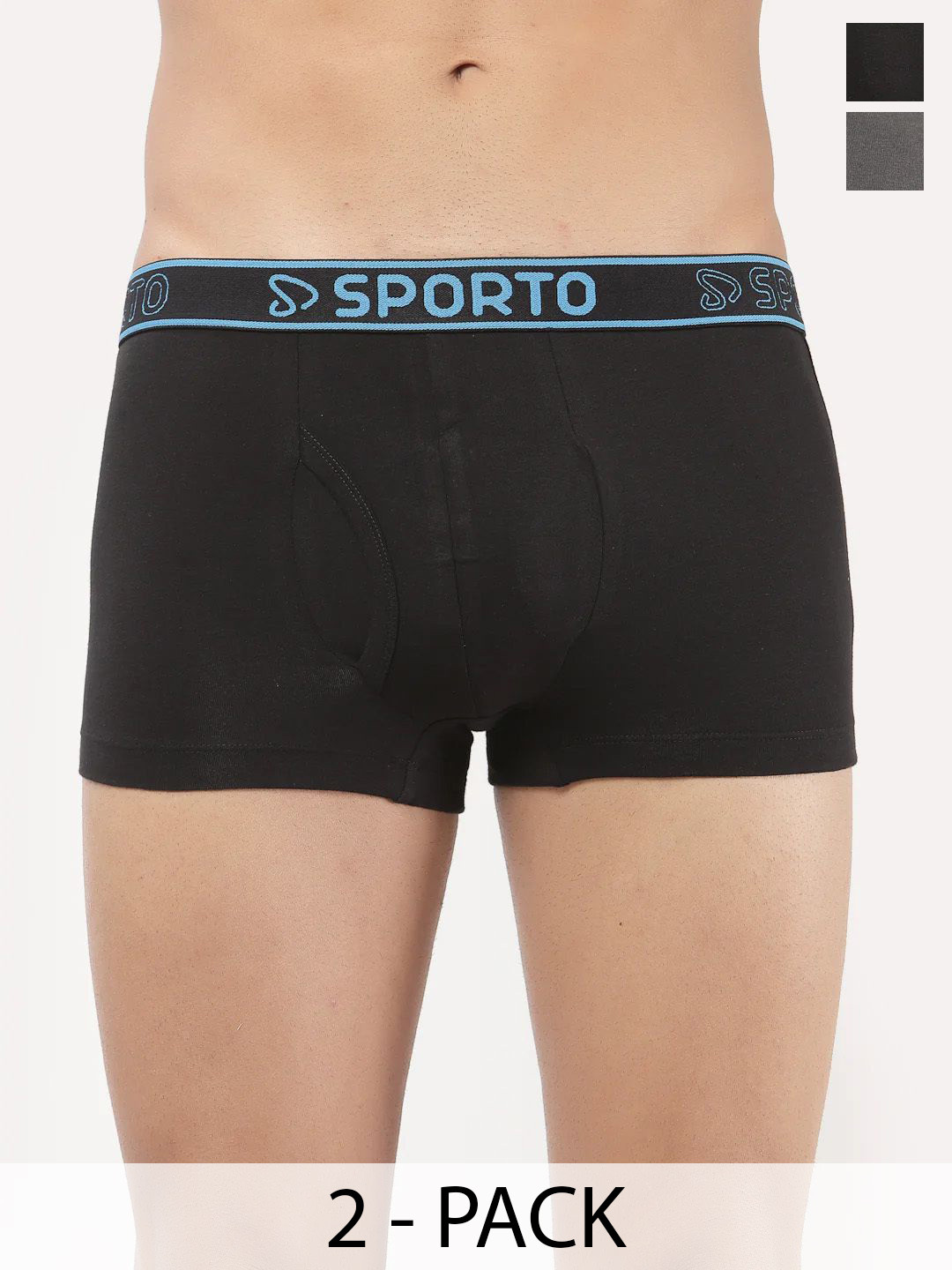 Sporto by Macho Pack Of 2 Bio-Polish Mid-Rise Short Trunks Sprto-M1022_B(1)