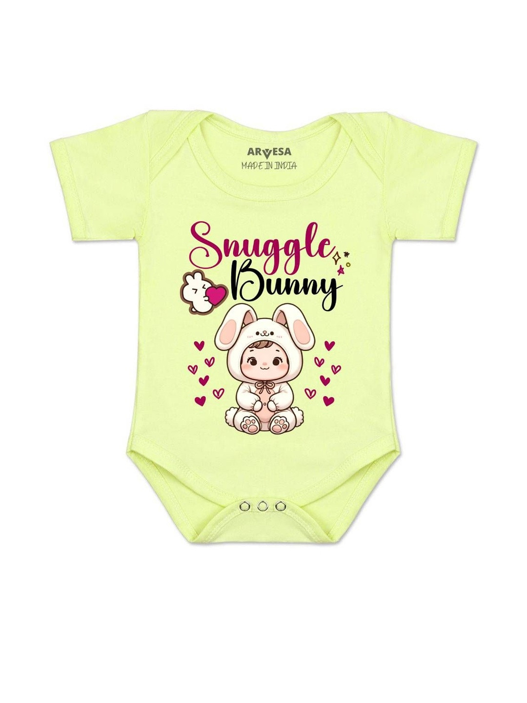 Arvesa Kids Snuggle Bunny Printed Bodysuit