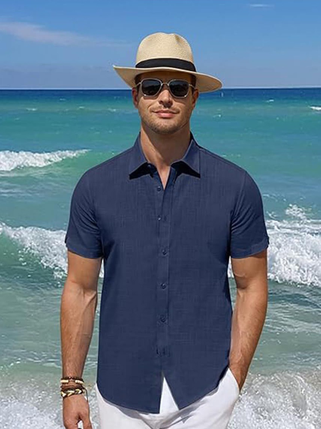 Vida Loca Smart Textured Spread Collar Slim Fit Shirt