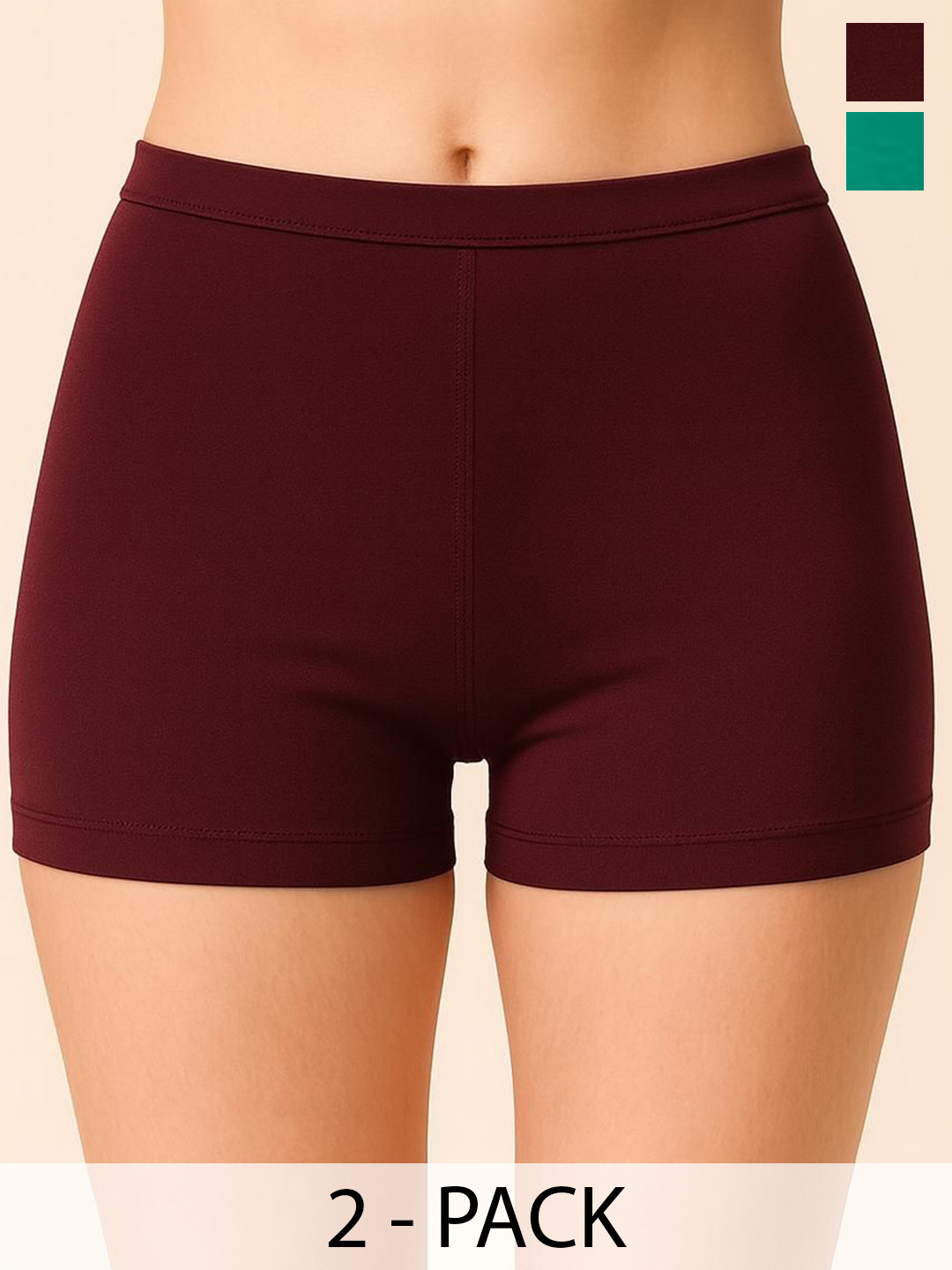 Apraa & Parma Women Pack Of 2 Slim Fit Cycling Soft Functional Sports Shorts