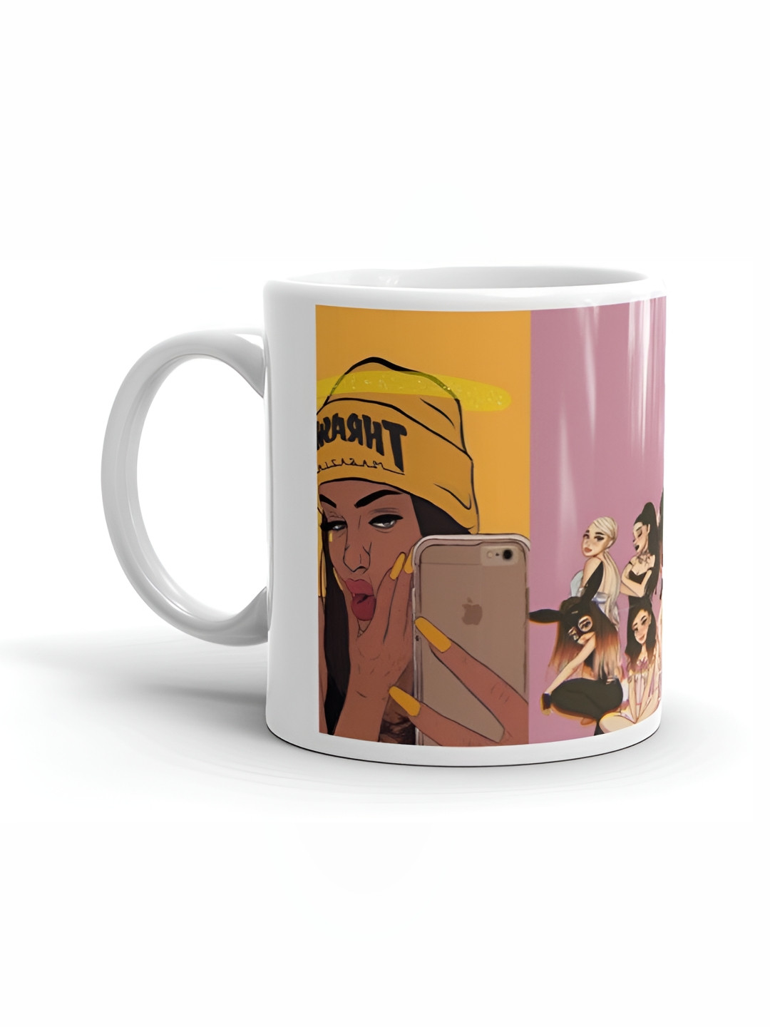 Mr UVD White & Lavender Printed Ceramic Glossy Mug- 350 ml