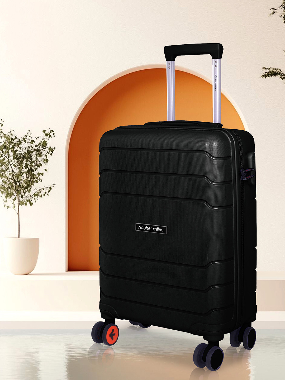 Nasher Miles Lisbon Patterned Hard-Sided Cabin Trolley Bag