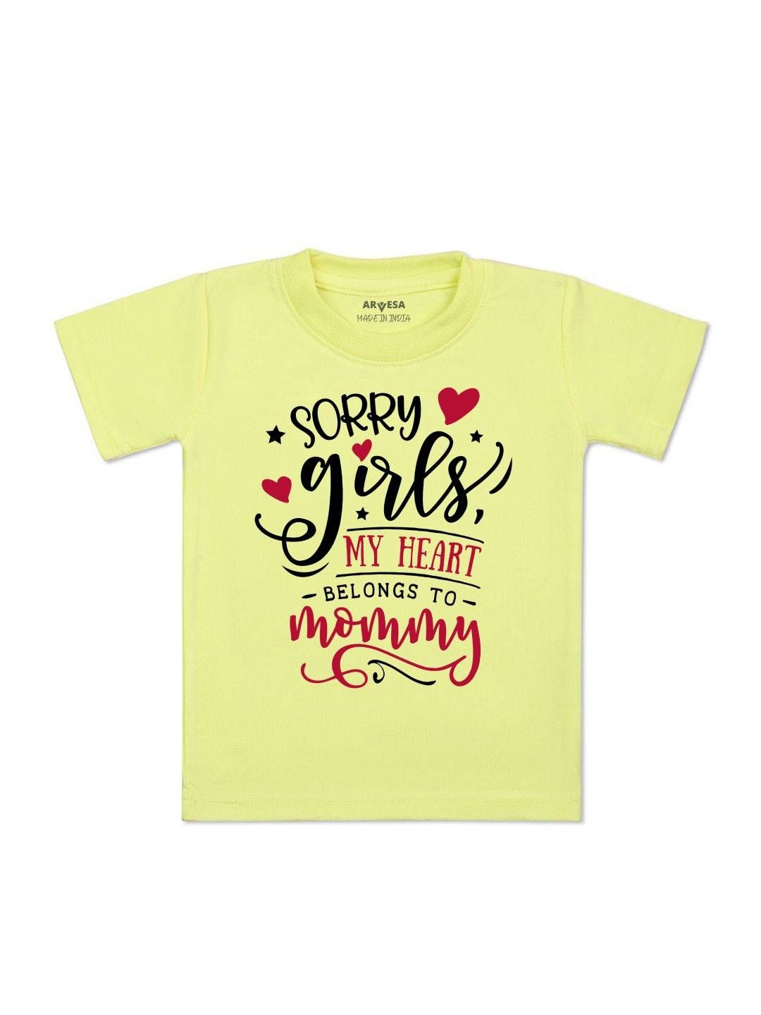 Sorry Girls My Heart Belongs To Mommy Printed Kids Tshirt