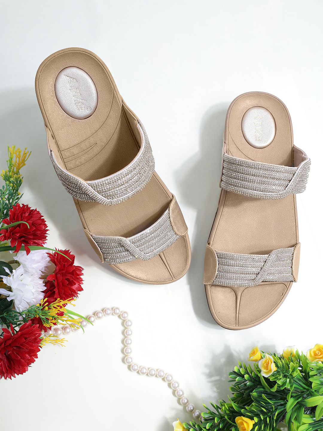 AIWIE Women's Strapped Open Toe Comfort Heel Sandals