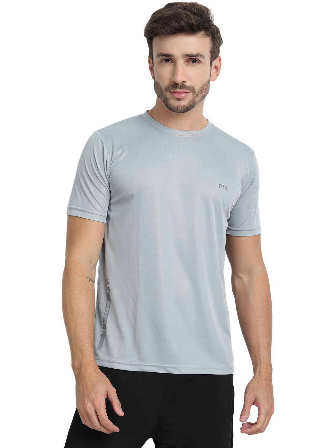 FTX Brand Logo Printed Round Neck Dri-FIT T-shirt