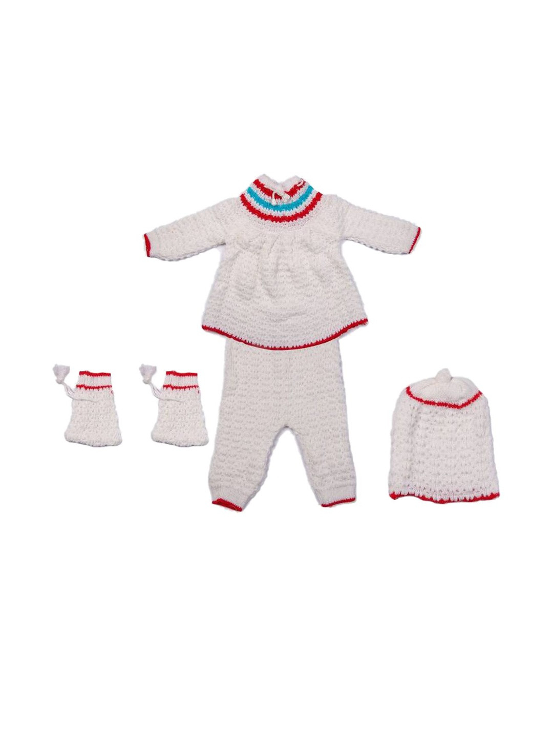 Anixa Girls Colourblocked Woolen Clothing Set