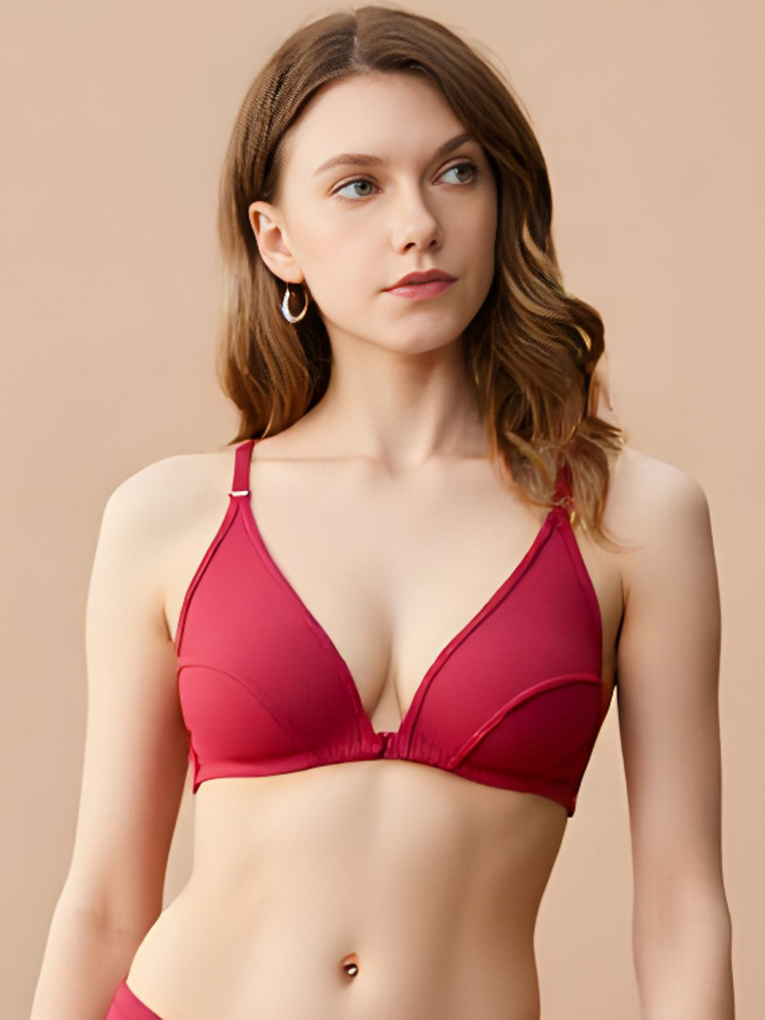 BLURR Full Coverage Medium Support Plunge Bra