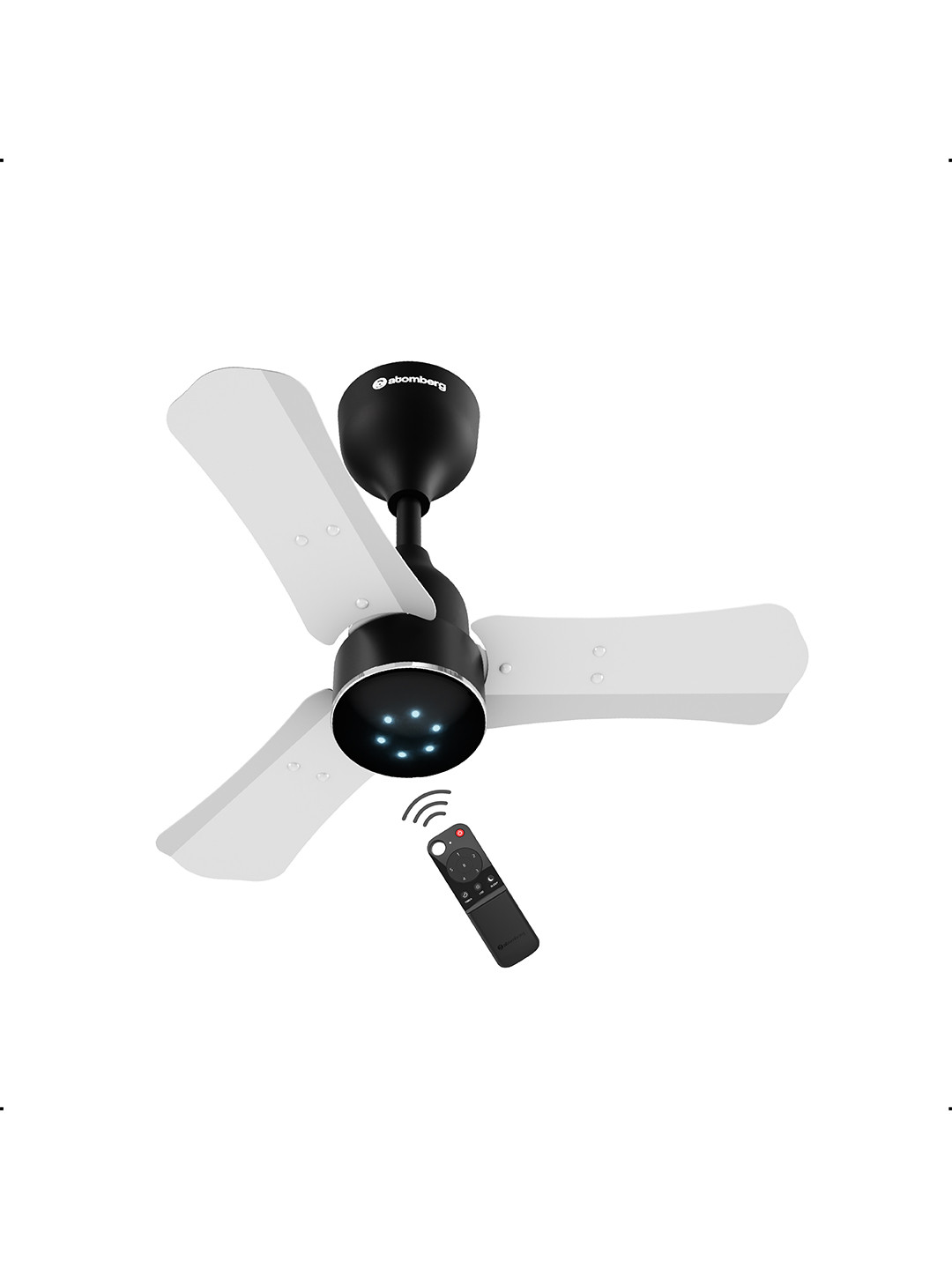Atomberg White & Black 5 Star Renesa Halo Smart 600mm BLDC Ceiling Fan with IoT & Remote