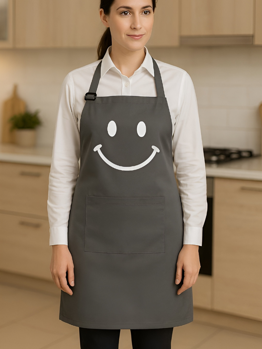 SWITCHON Grey Printed Waterproof Apron