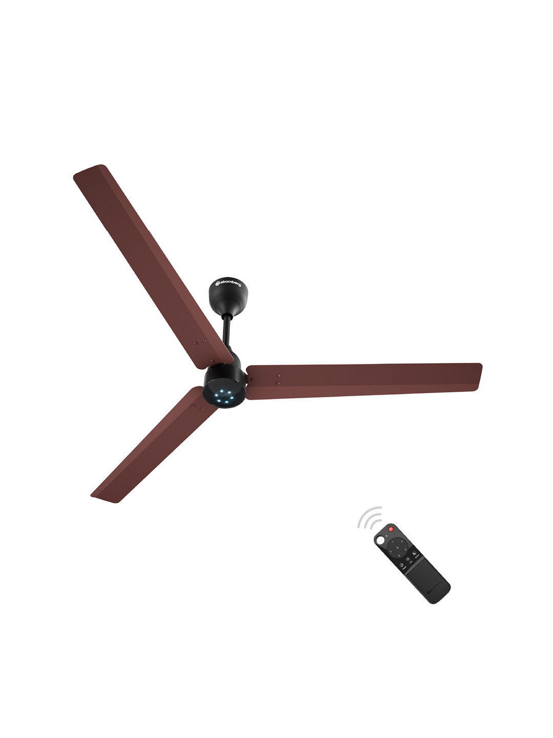 Atomberg Renesa Brown & Black 1400mm BLDC LED Indicators Ceiling Fan with IoT & Remote