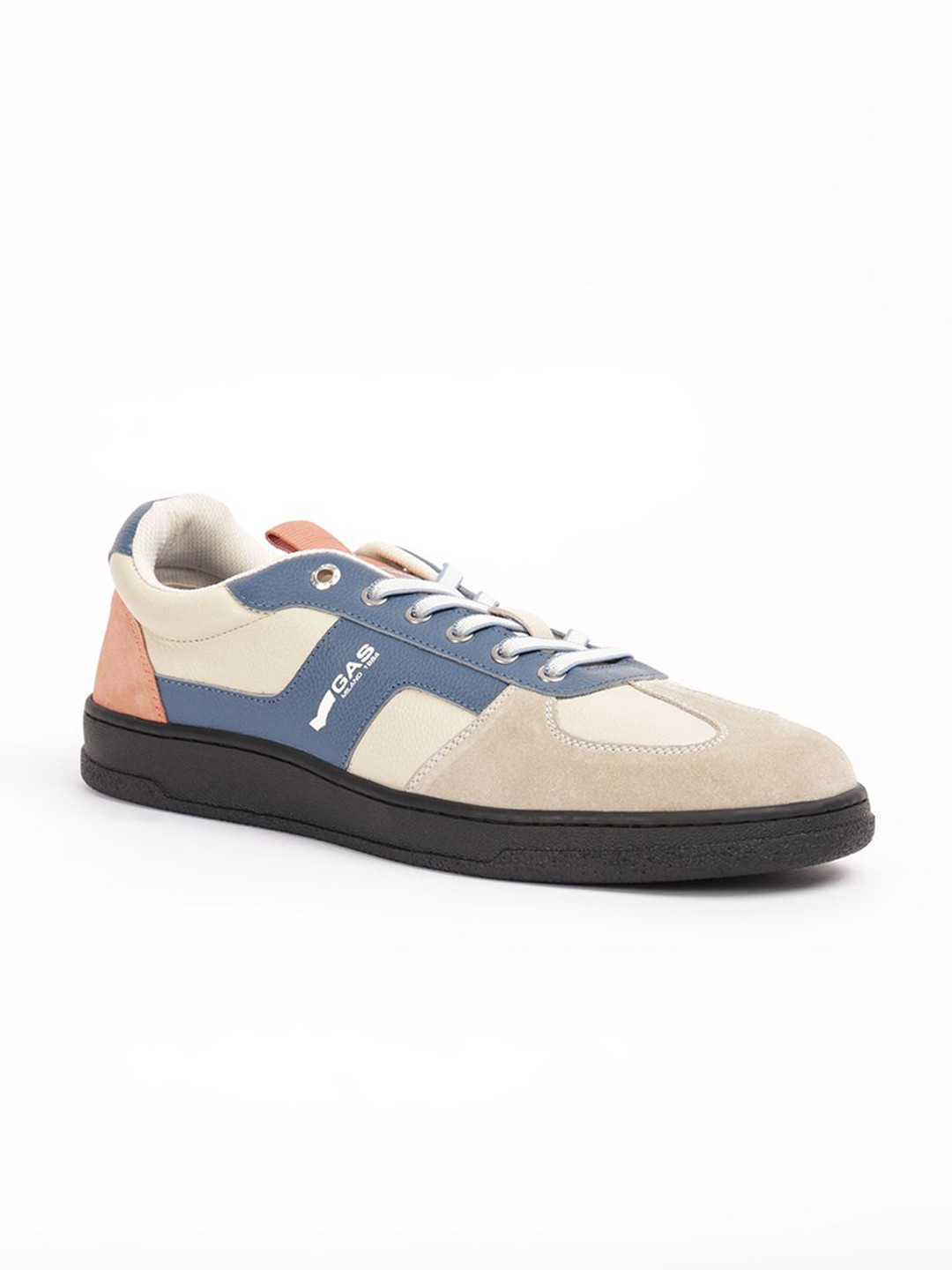 GAS Men Colourblocked Round Toe Lac Ups Sneakers
