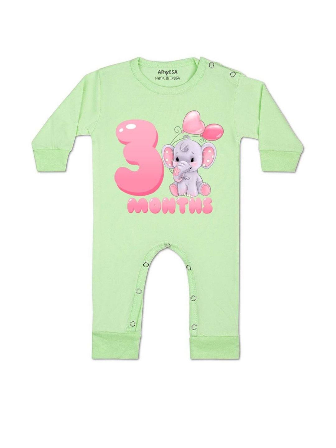 3 Month Printed Baby Rompers