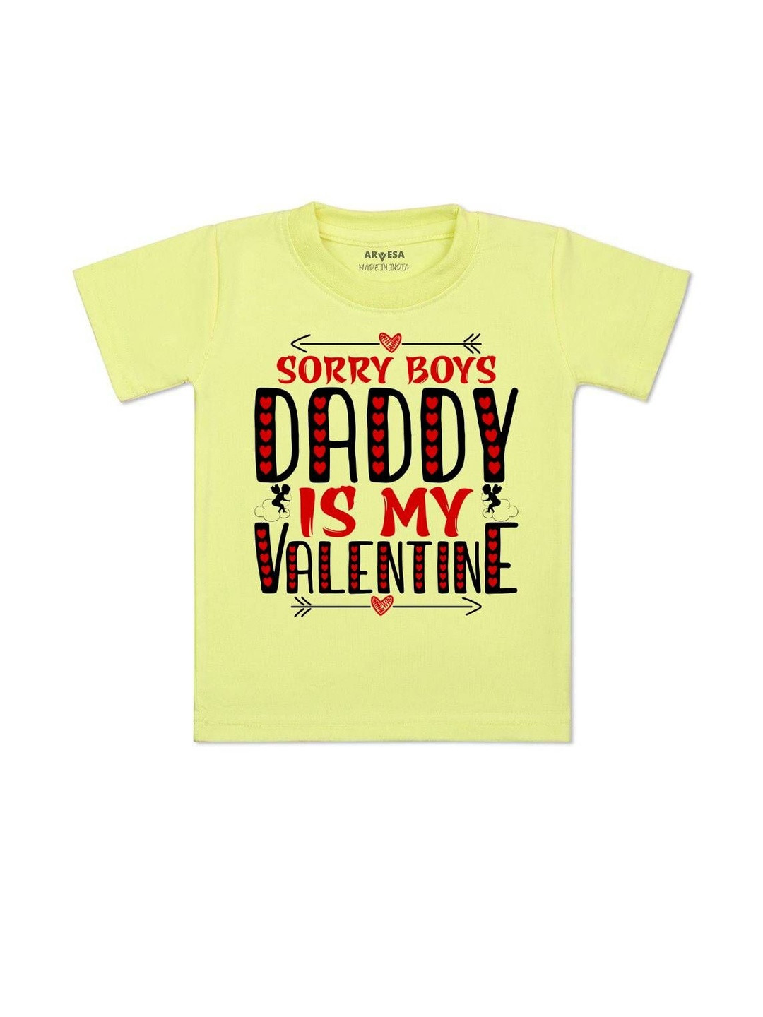Sorry Boys Daddy Is My Valentine Printed Kids Tshirt