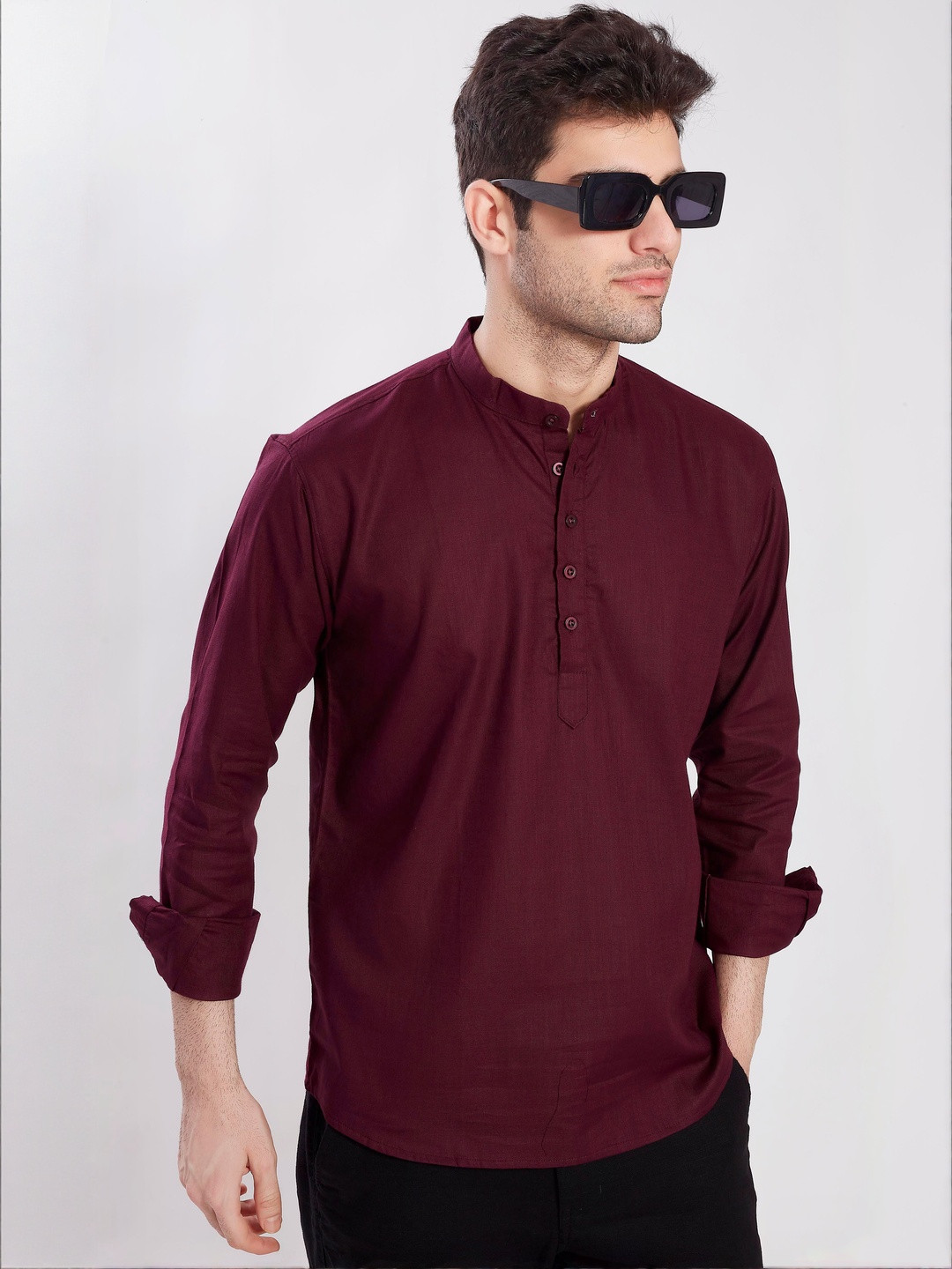 PulseIQ Men Cotton A-Line Kurtas