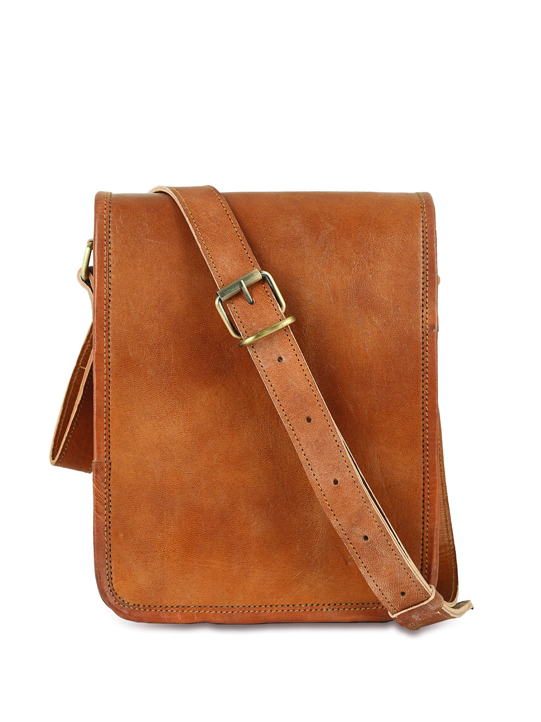 PRANJALS HOUSE Unisex Leather Crossbody Messenger Bag