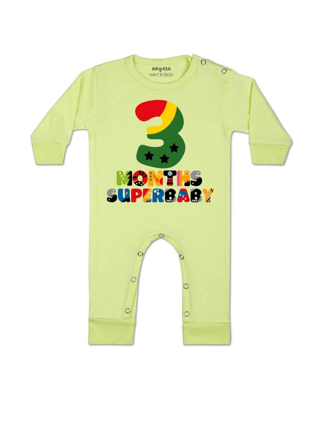 3 Month Printed Baby Rompers