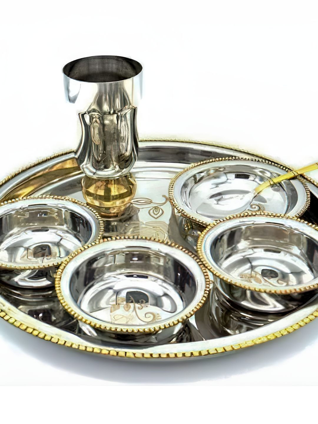 CHEF TURTLES Silver-Toned 7 Pieces Stainless Steel Dishwasher Safe Dinner Set of