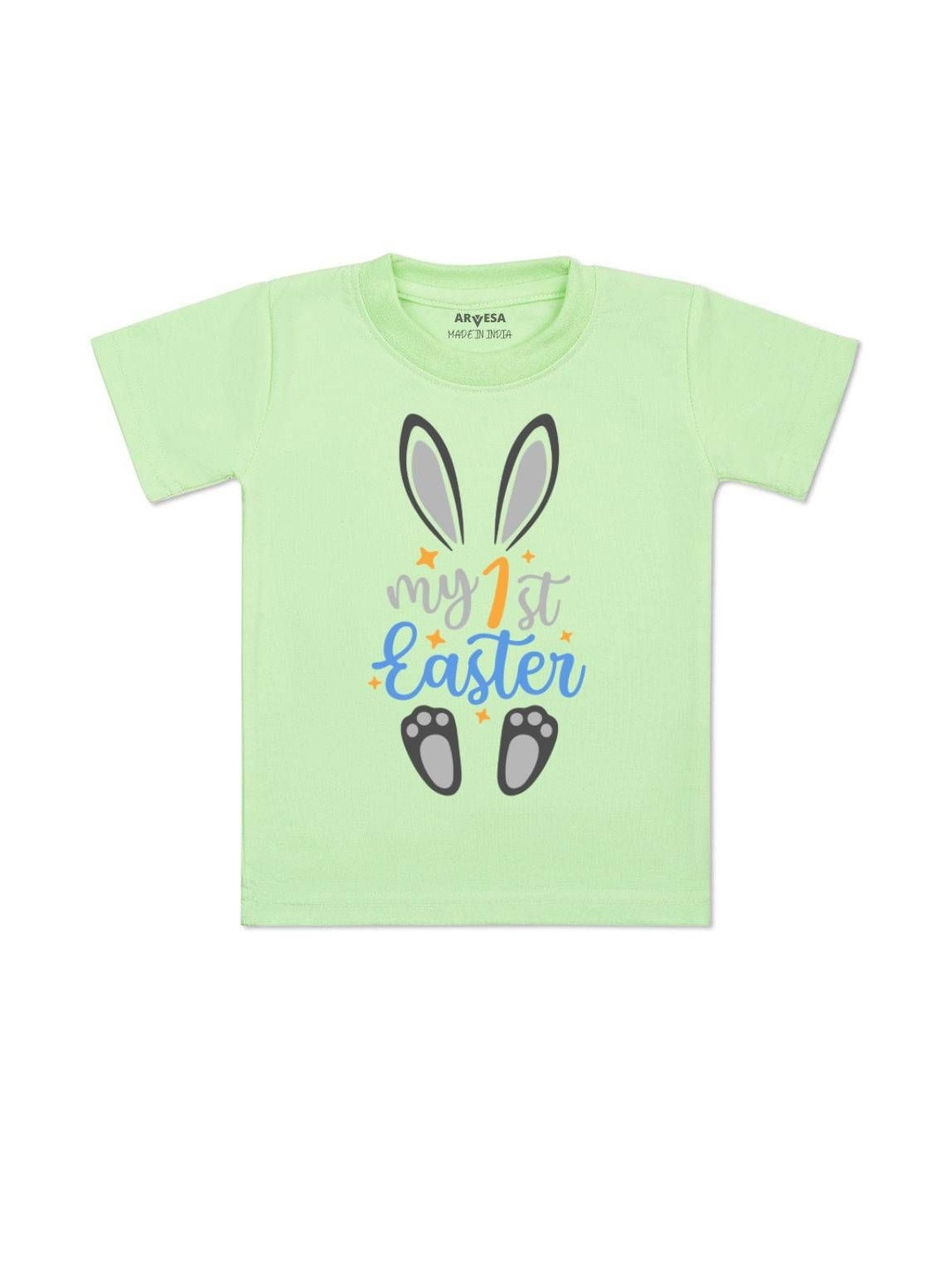 Arvesa Kids My First Easter Printed Round Neck T-shirt