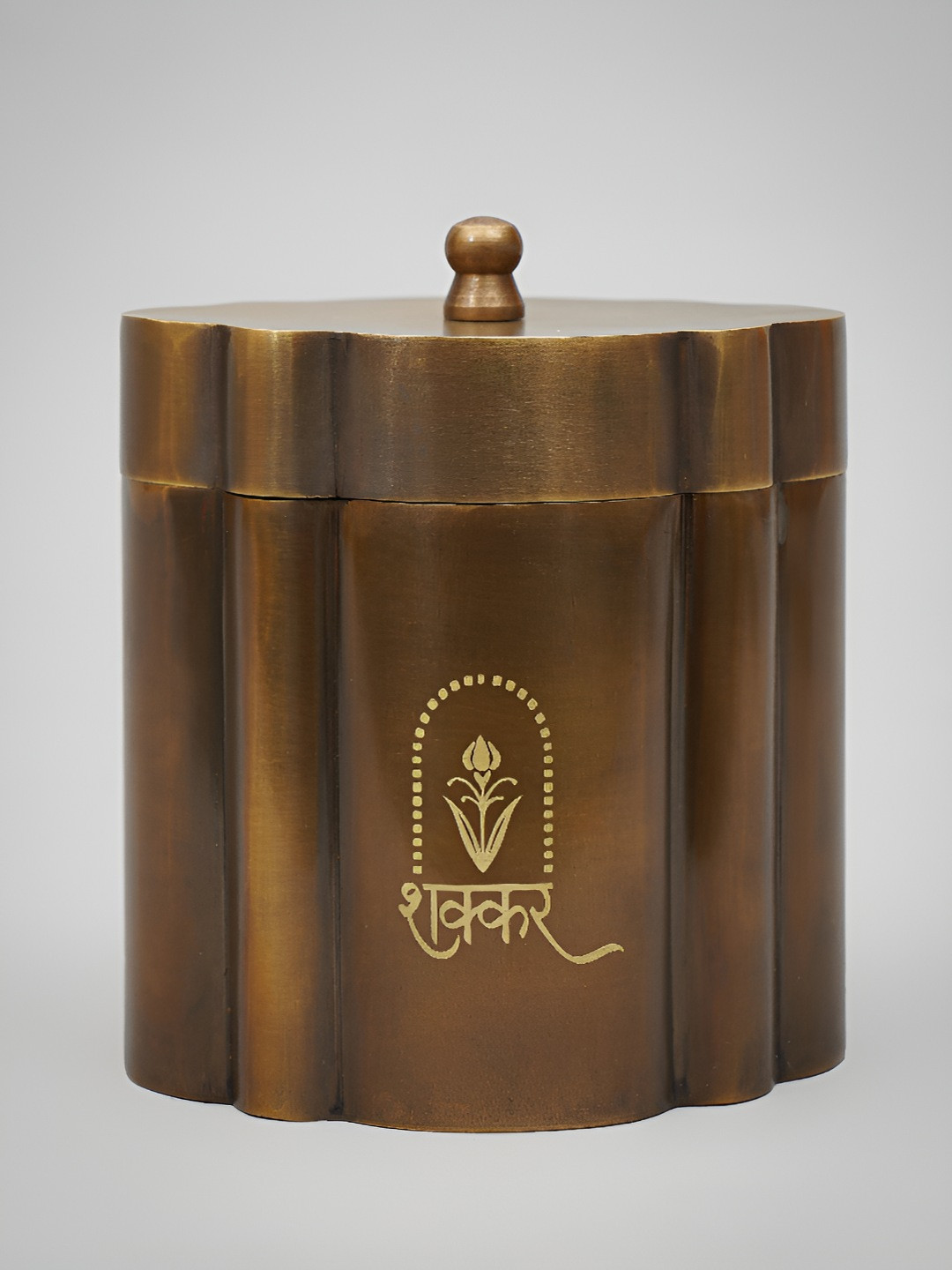 JAYPORE Gold-Toned Cyclinder Jar Container