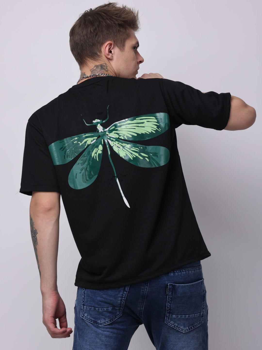 YELLOW TREE Graphic Printed Round Neck Regular Fit T-shirt