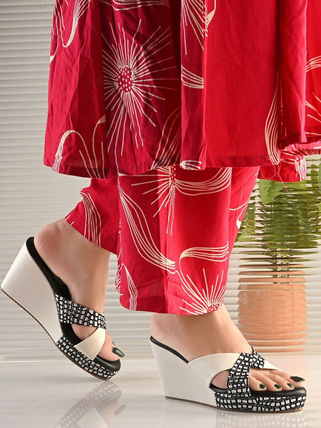 Valentino Printed Platform Heels