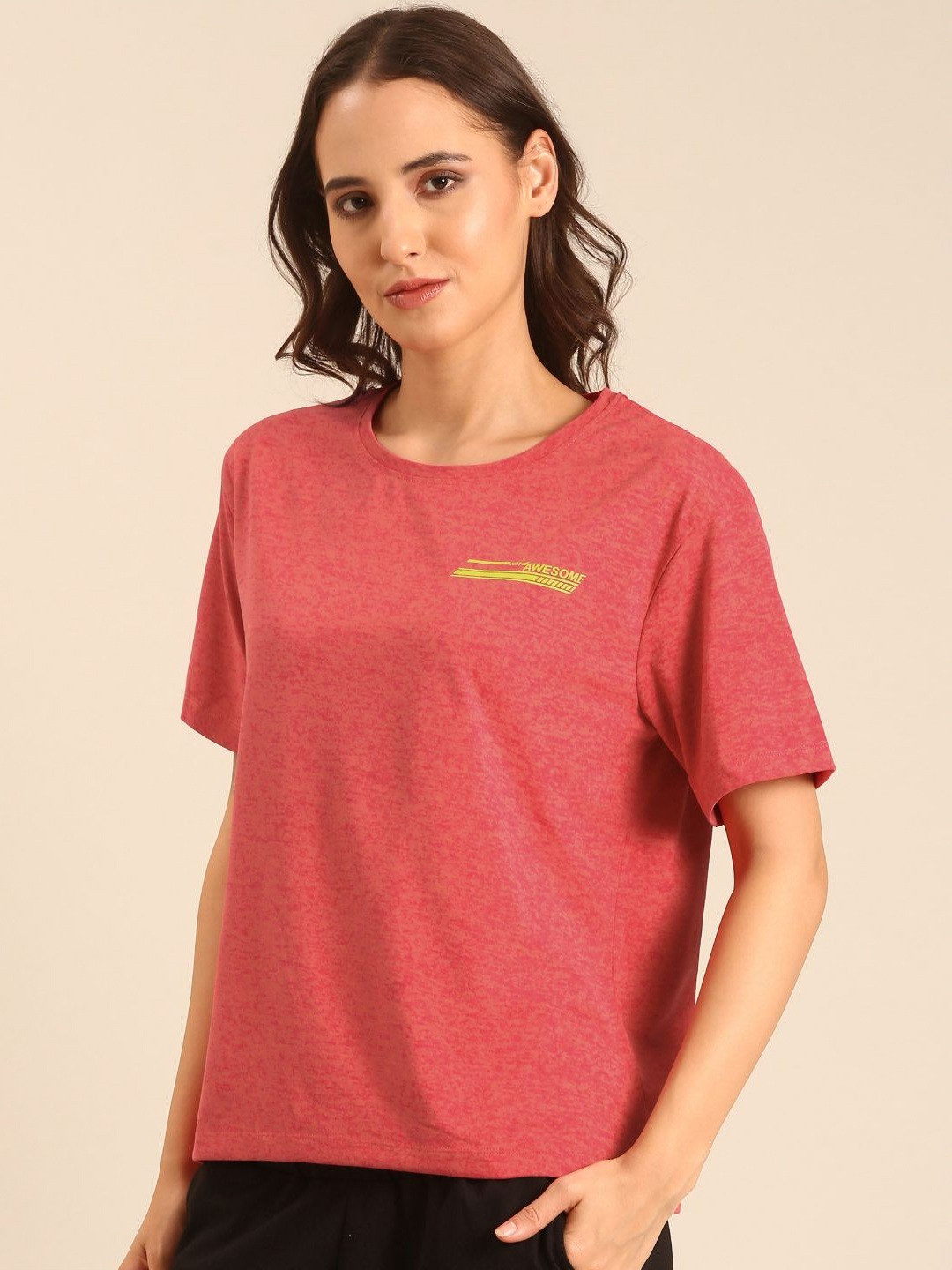 MARCA Disati Printed Round Neck Dry Fit Anti-Microbial UV-Protection Boxy Sports T-Shirt