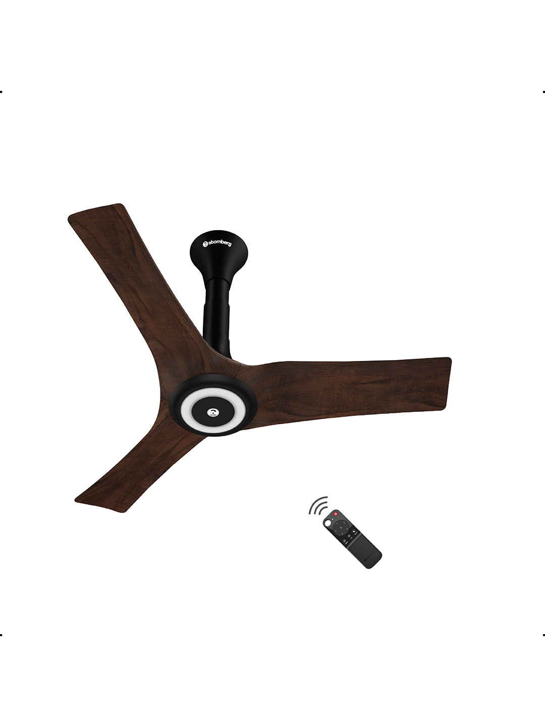 Atomberg Aris Starlight Dark Teakwood 1200mm BLDC Smart Ceiling Fan with IoT & Remote