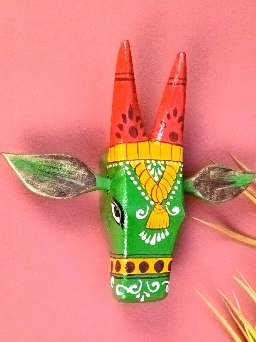 apka mart Decorative Green & Yellow Wooden Wall Hanging